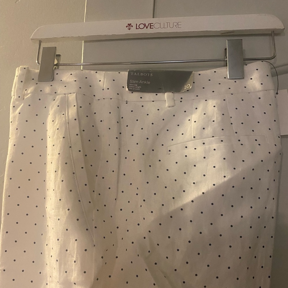 Polka dot women’s dress pants.